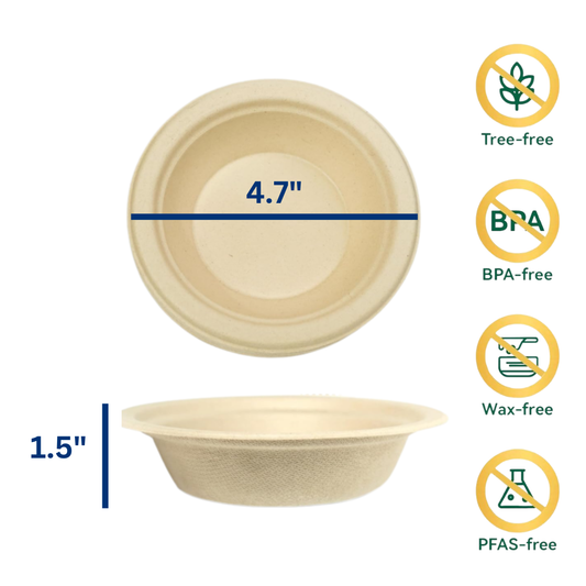 Ready Restock 8 oz. Compostable Eco-Friendly Bowls – 50 Pack