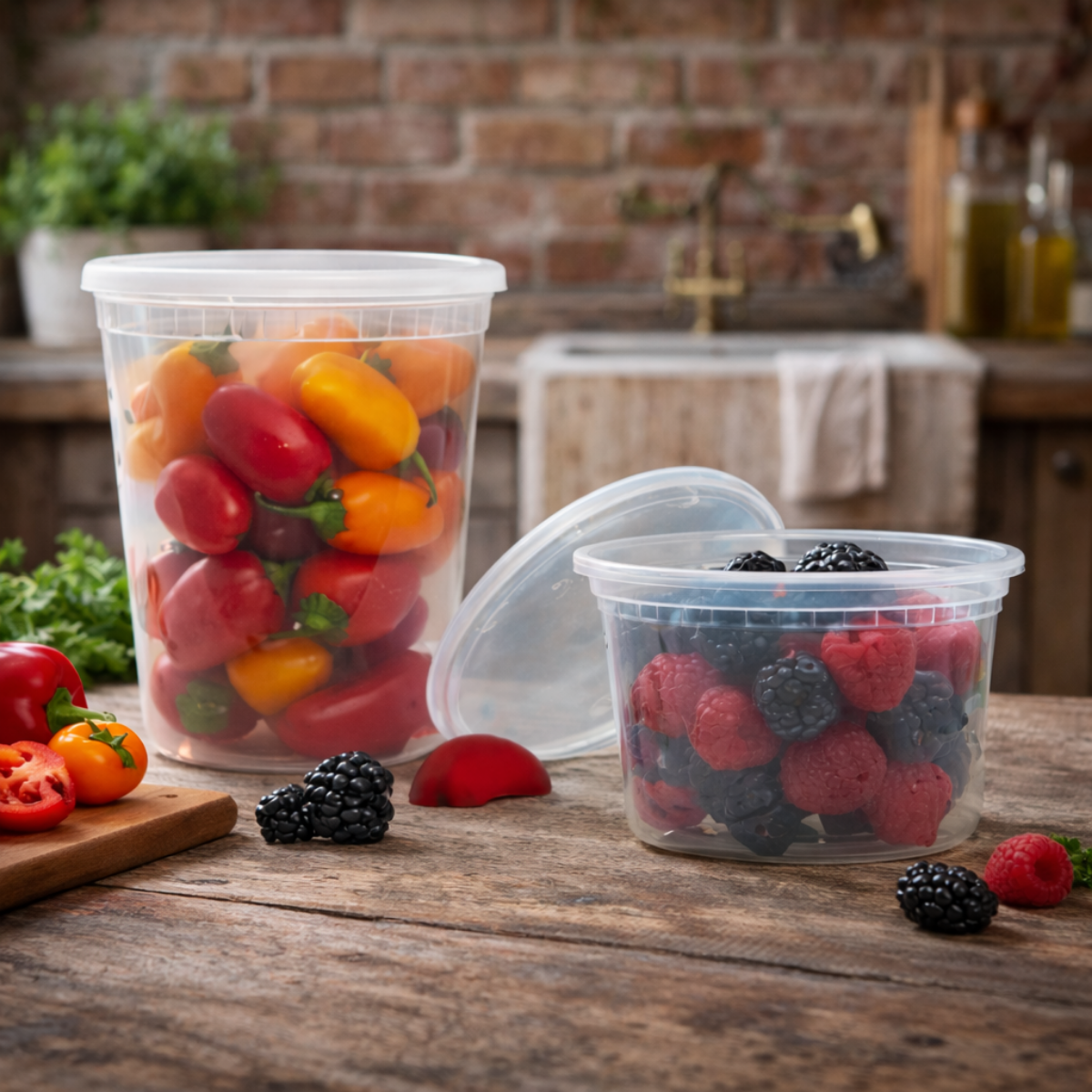 Ready Restock 16/32 oz. Variety Pack Soup/Deli Containers – 20 Pack (10 sets each)