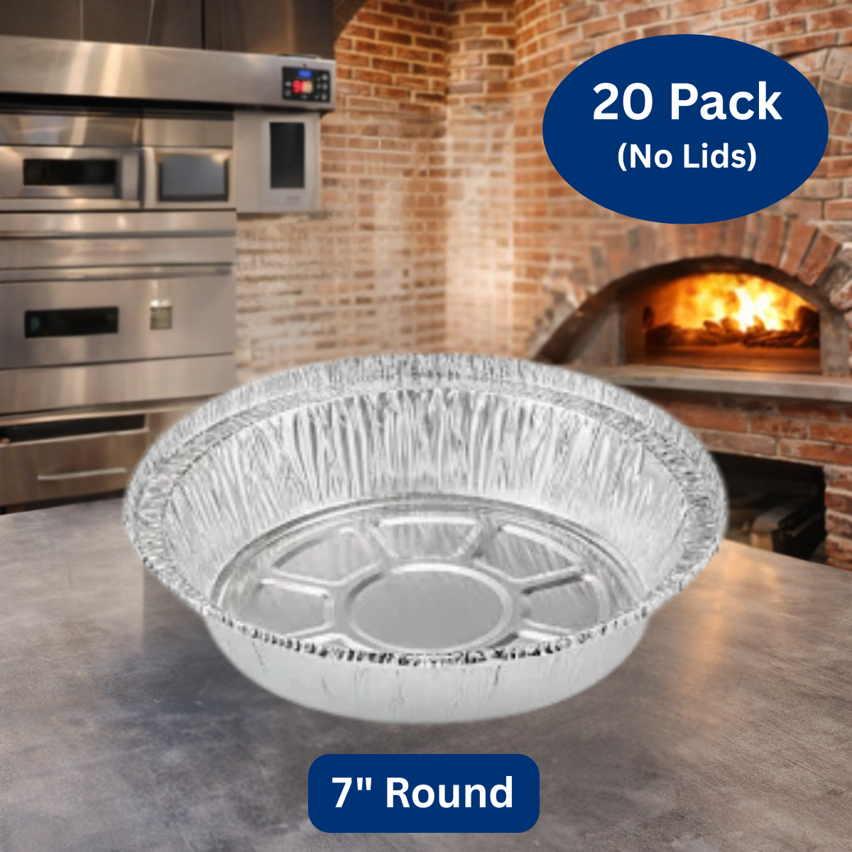 Ready Restock 7” Round Aluminum Pans with Lids– 20 Pack