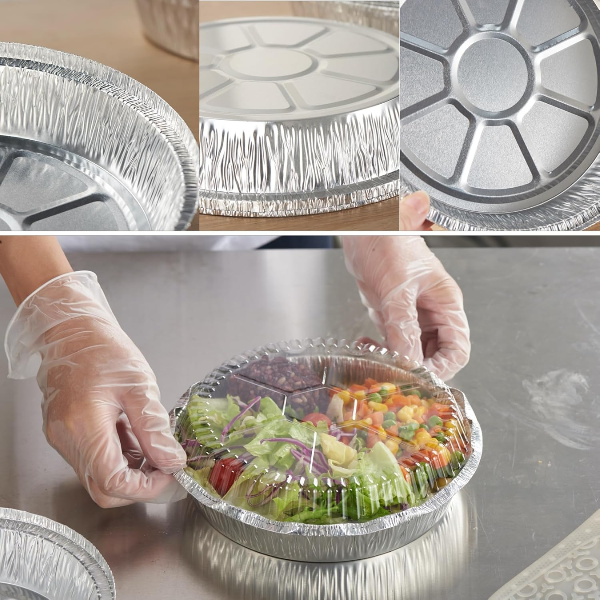 Ready Restock 7” Round Aluminum Pans with Lids– 20 Pack